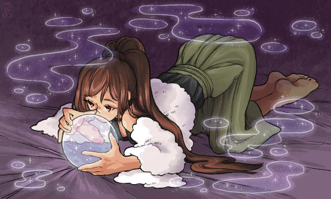 “She who sees”, original character illustration